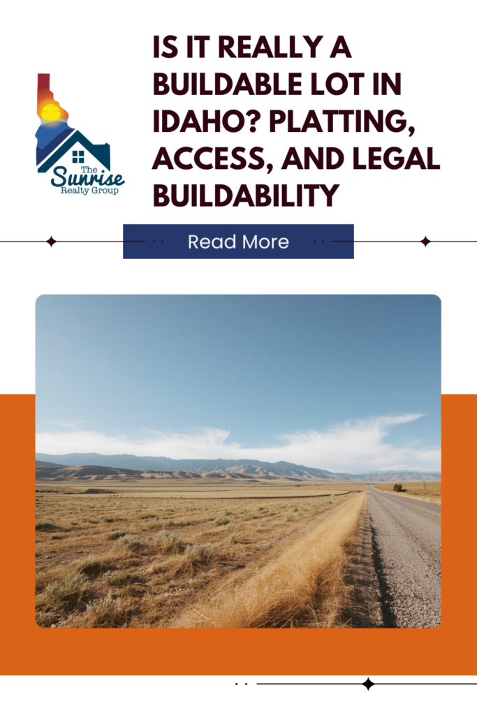Buildable lot Idaho: learn how platting, legal access, easements, and lot history affect whether land can actually be built on.