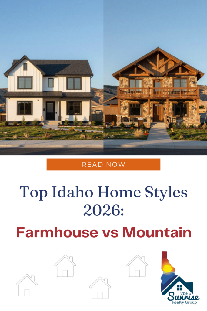 Explore the top Idaho home styles of 2026, including modern farmhouse and mountain contemporary homes, with design ideas for Boise, the Treasure Valley, custom homes, and new construction in Idaho.
